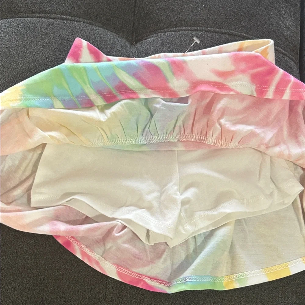 Rainbow Tie-Dye Skort with shorts attached underneath Children’s Place Size S - Picture 3 of 4